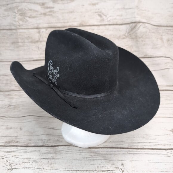 Cruel Girl Rhinestone Black Western Cowboy Cowgirl Hat Long Oval Medium main image 7